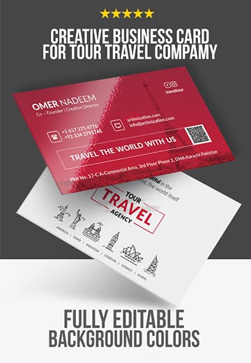 travel tour business card