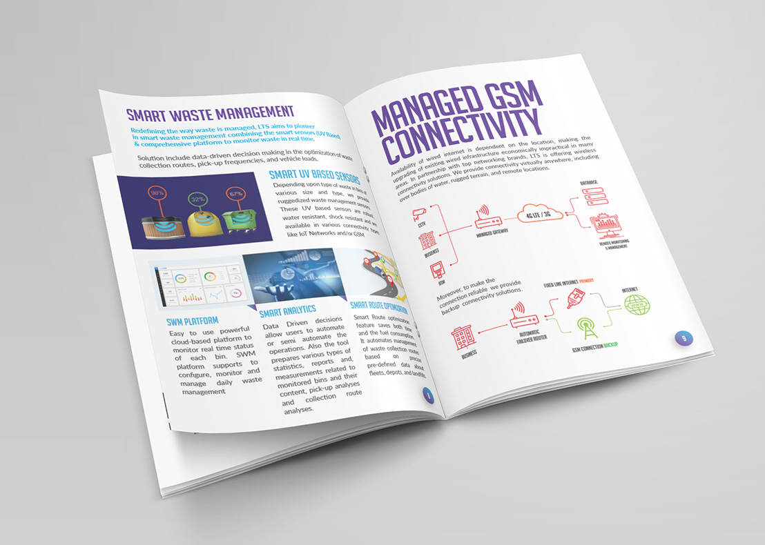 logistic brochure design template