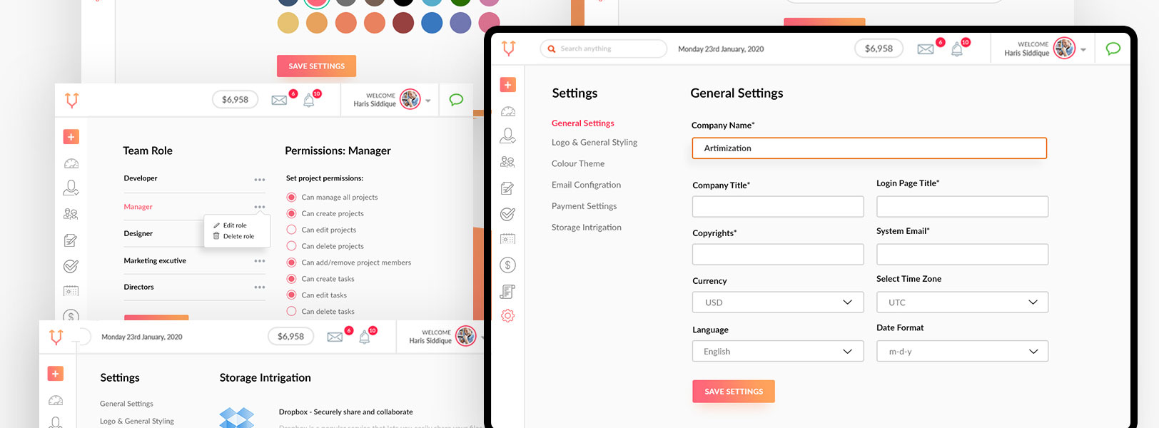 general settings ui
