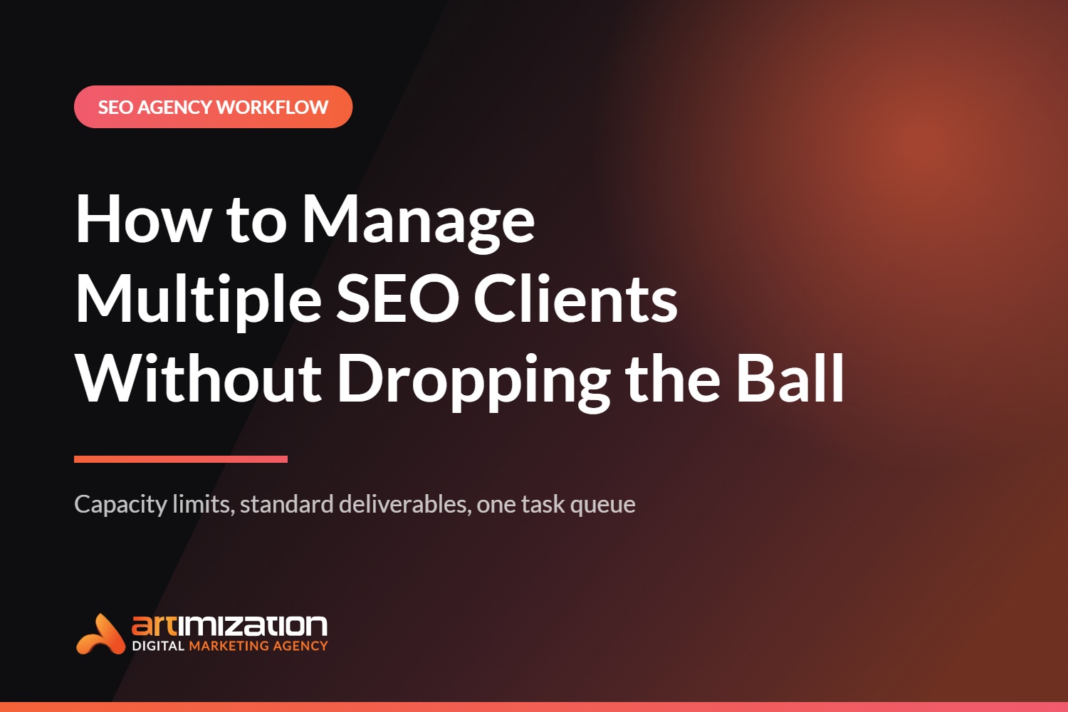 How to manage multiple SEO clients: agency workflow guide by Artimization